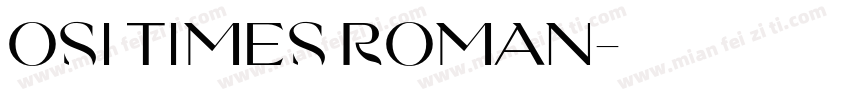osi Times Roman字体转换